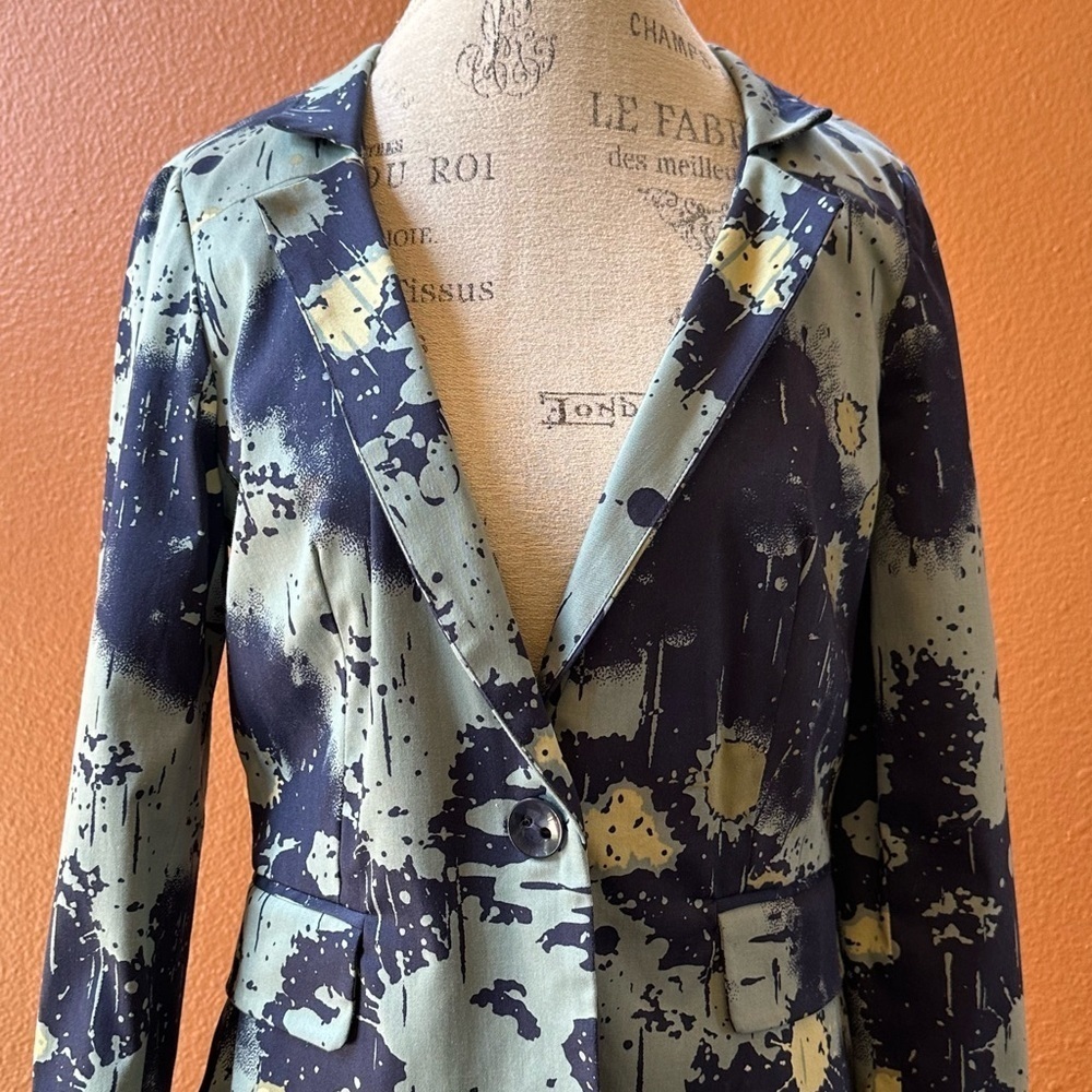 Sandro Splatter Print Blazer Women’s Medium New Without Tags! - Picture 3 of 6